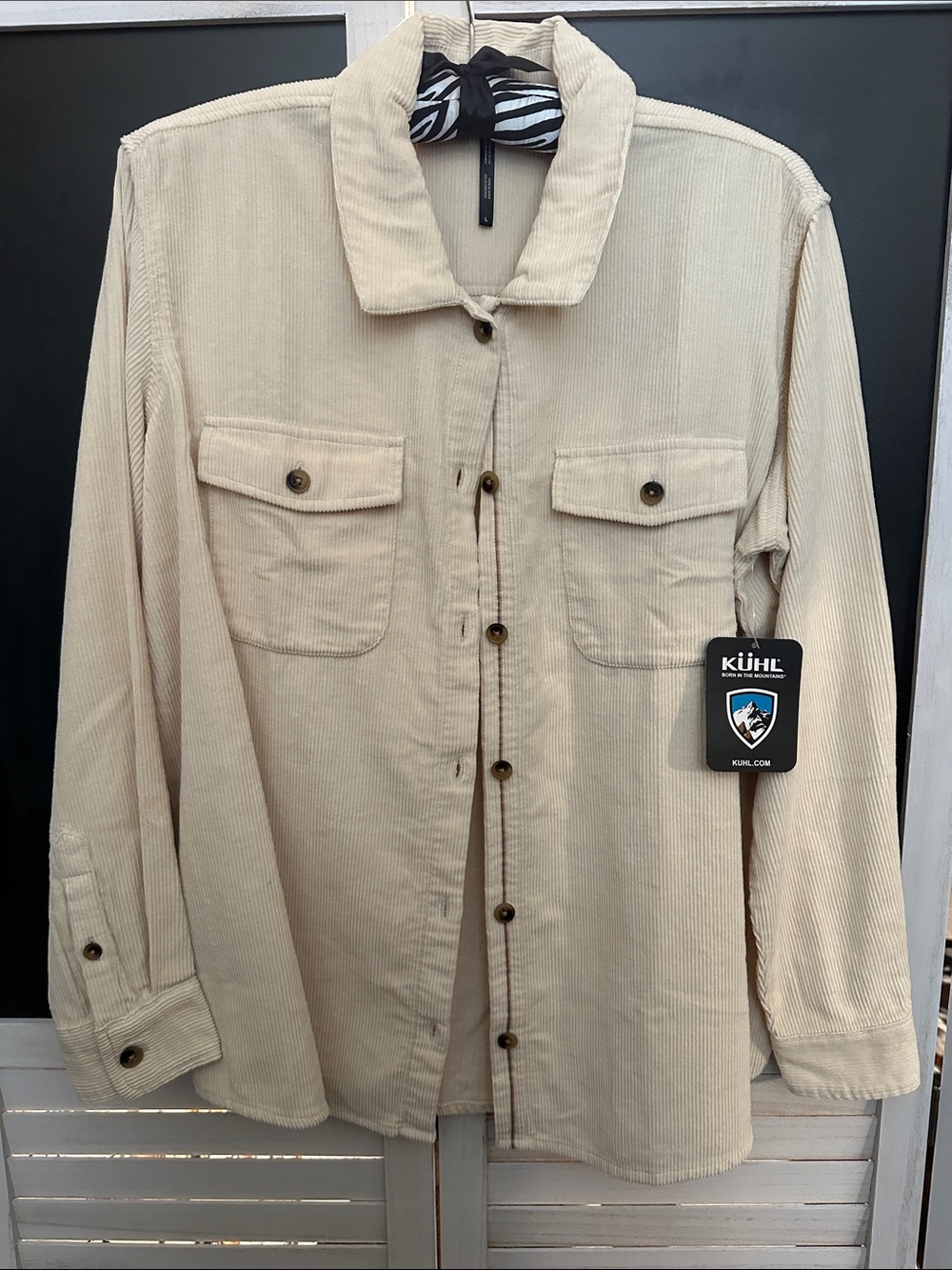 Women’s Kuhl Beige Corduroy Overshirt Jacket